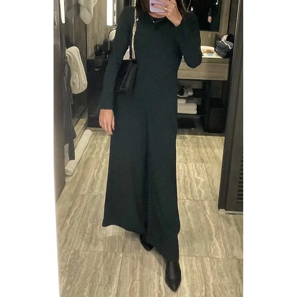 Adam‎ Lippes Green Jumpsuit Long Sleeve Wide Leg Crepe Career Casual Sz 6 - Picture 5 of 16